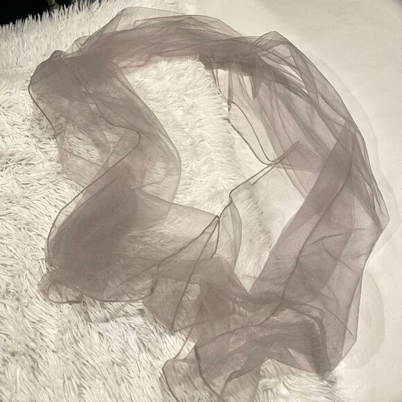 NEW MGNY by Mori Lee Beaded Lace Illusion Neck A-Line Maxi Dress Gown in Dusty L - Picture 11 of 12